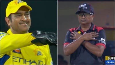 MS Dhoni's inputs from behind the stumps helped CSK dismiss Santner (X) MS Dhoni's inputs from behind the stumps helped CSK dismiss Santner (X)
