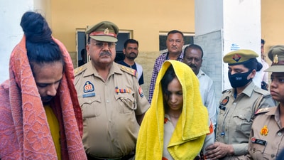 Meerut murder: Saurabh Rajput's wife, Muskan, and her lover, Sahil Shukla. (PTI file photo) Meerut murder: Saurabh Rajput's wife, Muskan, and her lover, Sahil Shukla. (PTI file photo)