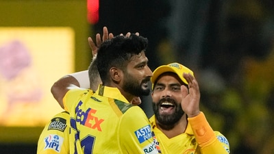 Khaleel Ahmed marked his CSK debut by dismissing both of MI's openers in his first two overs. (PTI) Khaleel Ahmed marked his CSK debut by dismissing both of MI's openers in his first two overs. (PTI)