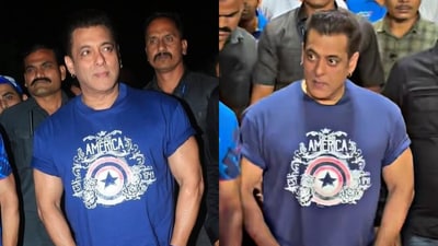 Salman Khan leaves fans in awe with his fresh look at a cricket event in Mumbai. Salman Khan leaves fans in awe with his fresh look at a cricket event in Mumbai.