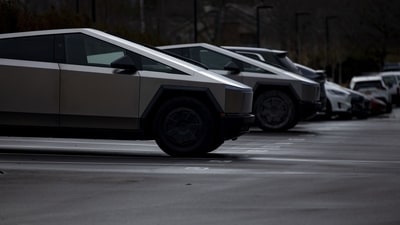 Tesla Cybertrucks were attacked at a Mardi Gras parade, leaving owners with costly damages. (Bloomberg) Tesla Cybertrucks were attacked at a Mardi Gras parade, leaving owners with costly damages. (Bloomberg)