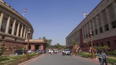 The Samvidhan Sadan (left) had blocked staircases, non-functional smoke management systems, and inadequate hydrant coverage. (PTI) The Samvidhan Sadan (left) had blocked staircases, non-functional smoke management systems, and inadequate hydrant coverage. (PTI)