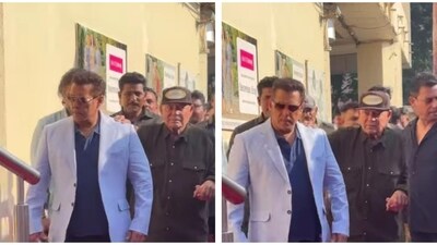 Salman Khan with Salim Khan at the trailer launch in Mumbai. Salman Khan with Salim Khan at the trailer launch in Mumbai.