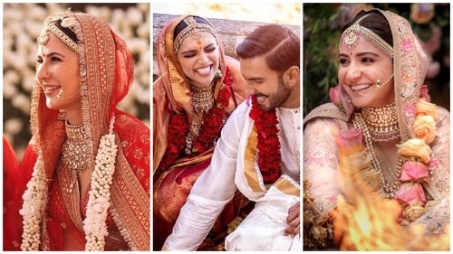 Katrina Kaif, Deepika Padukone and Anushka Sharma wore the matha patti on their wedding day. Katrina Kaif, Deepika Padukone and Anushka Sharma wore the matha patti on their wedding day.