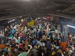 New Delhi: Heavy rush at the New Delhi railway station, Sunday, March 23, 2025.