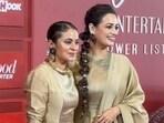 Rasika Duggal and Dia Mirza wore same outfits to an event. 