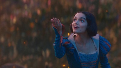 This image released by Disney shows Rachel Zegler in a scene from "Snow White." (Disney via AP) (AP) This image released by Disney shows Rachel Zegler in a scene from "Snow White." (Disney via AP) (AP)