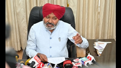 Finance minister Harpal Singh Cheema concluded the debate on the governor’s address in the absence of chief minister Bhagwant Mann. (HT) Finance minister Harpal Singh Cheema concluded the debate on the governor’s address in the absence of chief minister Bhagwant Mann. (HT)