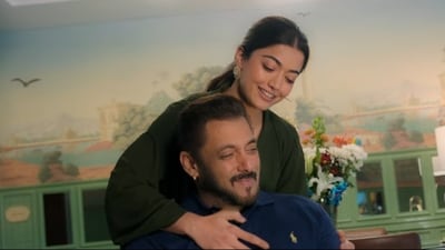 Rashmika Mandanna and Salman Khan's still from Sikandar. Rashmika Mandanna and Salman Khan's still from Sikandar.
