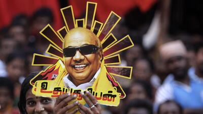 The Tamil Nadu CMs with links to the film industry understood the power of cinema and exploited it for cultivating their public image through giant cut-outs, hoardings and banners (AP) The Tamil Nadu CMs with links to the film industry understood the power of cinema and exploited it for cultivating their public image through giant cut-outs, hoardings and banners (AP)