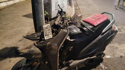 The damaged scooter which Prince Arjun Chaudhar, the deceased, was driving The damaged scooter which Prince Arjun Chaudhar, the deceased, was driving