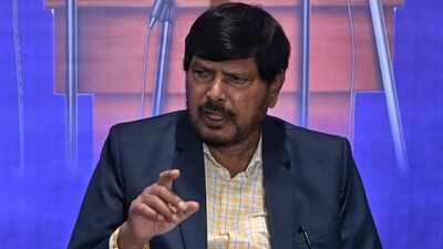Union minister of state Ramdas Athawale urged authorities to build a big memorial for Chhatrapati Sambhaji Maharaj instead. (HT Photo)