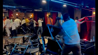 Violence by Shiv Sena cadres at the venue (The Habitat in Khar, Mumbai) where Kamra lampooned deputy CM Eknath Shinde on Sunday is unacceptable (PTI) Violence by Shiv Sena cadres at the venue (The Habitat in Khar, Mumbai) where Kamra lampooned deputy CM Eknath Shinde on Sunday is unacceptable (PTI)