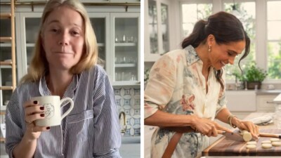 Fans believe Gwyneth Paltrow is throwing shade at Meghan Markle with her new cooking video (Gwyneth Paltrow/ Instagram, Netflix) Fans believe Gwyneth Paltrow is throwing shade at Meghan Markle with her new cooking video (Gwyneth Paltrow/ Instagram, Netflix)