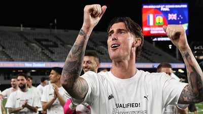New Zealand’s Oliver Sail celebrates after qualifying for the 2026 Fifa World Cup. (AFP) New Zealand’s Oliver Sail celebrates after qualifying for the 2026 Fifa World Cup. (AFP)