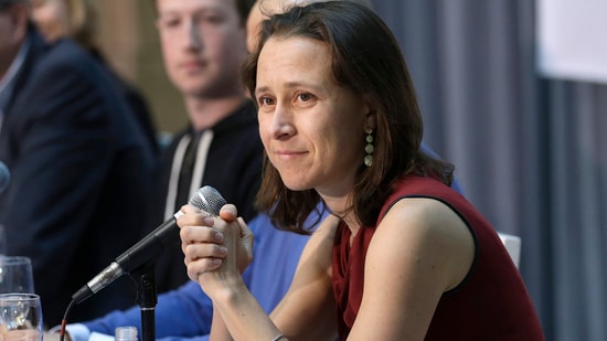 FILE - 23andMe CEO Anne Wojcicki speaks at an announcement for the Breakthrough Prize in Life Sciences at Genentech Hall on UCSF's Mission Bay campus in San Francisco, Feb. 20 2013. (AP Photo/Jeff Chiu, File) (AP)