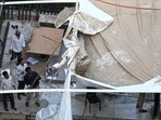 Brihanmumbai Municipal Corporation (BMC) officials demolished the illegal portion of Habitat Studio in Khar, Mumbai after Shiv Sena workers vandalized it following comedian Kunal Kamra allegedly mocked Deputy CM Shri Eknath Shinde Brihanmumbai Municipal Corporation (BMC) officials demolished the illegal portion of Habitat Studio in Khar, Mumbai after Shiv Sena workers vandalized it following comedian Kunal Kamra allegedly mocked Deputy CM Shri Eknath Shinde