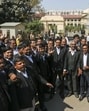 Lawyers during an indefinite strike over Justice Yashwant Varma’s transfer to the Allahabad High Court, in Prayagraj, Tuesday. (PTI Photo) Lawyers during an indefinite strike over Justice Yashwant Varma’s transfer to the Allahabad High Court, in Prayagraj, Tuesday. (PTI Photo)
