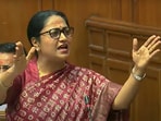 Rekha Gupta presents the State Budget in the Assenbly, in New Delhi, Tuesday, March 25, 2025. Rekha Gupta presents the State Budget in the Assenbly, in New Delhi, Tuesday, March 25, 2025.