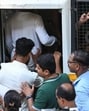 Rahool Kanal, Kunal Sarmalkar and nine other Sena workers were arrested, later released later on cash bail of <span class='webrupee'>₹</span>15,000 each. (Raju Shinde// Hindustan Times) Rahool Kanal, Kunal Sarmalkar and nine other Sena workers were arrested, later released later on cash bail of <span class='webrupee'>₹</span>15,000 each. (Raju Shinde// Hindustan Times)