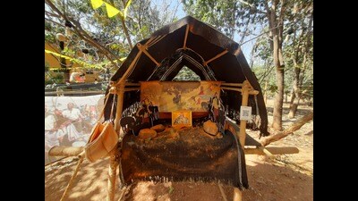 An installation at the exhibition that depicted the sociocultural practices of the pastoralists. (Charumathi Supraja) An installation at the exhibition that depicted the sociocultural practices of the pastoralists. (Charumathi Supraja)