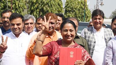 Delhi chief minister Rekha Gupta arrives at the Delhi Legislative Assembly to present the Budget on Tuesday. (Arvind Yadav/HT Photo) Delhi chief minister Rekha Gupta arrives at the Delhi Legislative Assembly to present the Budget on Tuesday. (Arvind Yadav/HT Photo)