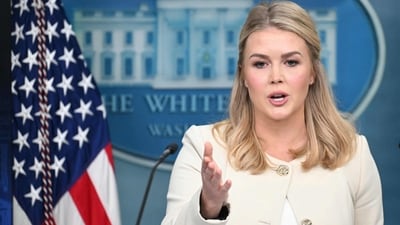 White House Press Secretary Karoline Leavitt during a media briefing in Washington, DC, on March 19, 2025. (AFP) White House Press Secretary Karoline Leavitt during a media briefing in Washington, DC, on March 19, 2025. (AFP)