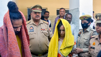 Meerut murder case: Muskan Rastogi and her lover, Sahil Shukla, have been lodged in Chaudhary Charan Singh district jail since March 19. (PTI) Meerut murder case: Muskan Rastogi and her lover, Sahil Shukla, have been lodged in Chaudhary Charan Singh district jail since March 19. (PTI)