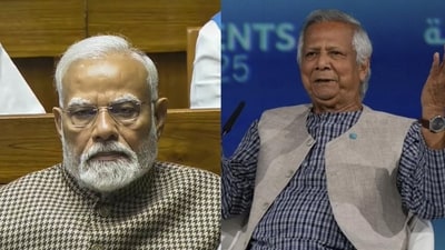 Modi and Yunus are likely to visit Thailand to attend the Bay of Bengal Initiative for Multi-Sectoral Technical and Economic Cooperation (BIMSTEC) summit. (AP/PTI) Modi and Yunus are likely to visit Thailand to attend the Bay of Bengal Initiative for Multi-Sectoral Technical and Economic Cooperation (BIMSTEC) summit. (AP/PTI)