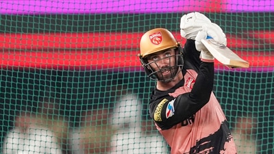 Glenn Maxwell went back to the hut for a first-ball duck. (PTI)