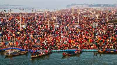 Pilgrims at Mahakumbh in Prayagraj (File photo for representation only)