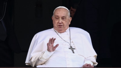 According to Pope Francis' medical team, he almost choked on his vomit during a respiratory crisis on February 28. (Reuters)