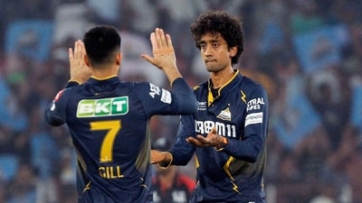 R Sai Kishore was the pick of the bowlers for Gujarat Titans with 3/40 but the home team bowlers generally struggled to keep the run flow in check.  (ANI)