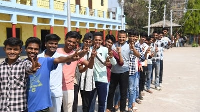 Students are seen celebrating after BSEB declared Bihar Board class 12th Intermediate examination results (Santosh Kumar)