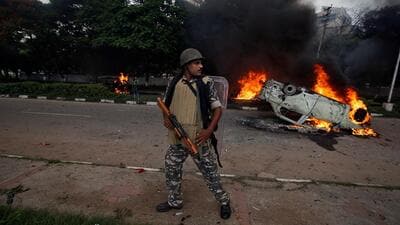 The 2017 violence resulted in significant damage, with 29 buildings and 74 vehicles, including fire brigades, being set ablaze. Panchkula police registered 177 FIRs and arrested 2,167 individuals. (File) The 2017 violence resulted in significant damage, with 29 buildings and 74 vehicles, including fire brigades, being set ablaze. Panchkula police registered 177 FIRs and arrested 2,167 individuals. (File)