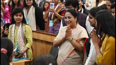 The CM also announced investments in women’s safety through the installation of 50,000 additional CCTV cameras. (Vipin Kumar/HT)