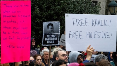 Yunseo Chung's lawsuit also mentions the actions taken on Mahmoud Khalil and Cornell university's Momodou Taal for their pro-Palestine views. (Reuters)