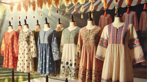 Breezy short kurtas for women are the go-to summer look for effortless style, comfort and a touch of chic everyday fashion. (AI generated) Breezy short kurtas for women are the go-to summer look for effortless style, comfort and a touch of chic everyday fashion. (AI generated)
