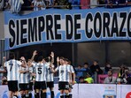 Argentina vs Brazil Highlights, FIFA World Cup Qualifiers: Argentina's players celebrate their fourth goal in the 4-1 demolition of Brazil in this WC qualifier.
