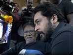 Suriya sat down near Bharathiraja to console him over his son Manoj's death. Suriya sat down near Bharathiraja to console him over his son Manoj's death.