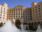 A general view of the Ritz-Carlton hotel in Riyadh, Saudi Arabia. Savvy travellers swear by these genius hotel points strategies.