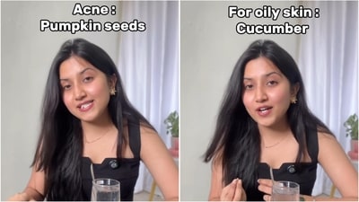 Check out the top superfoods for acne and oily, dry skin revealed by expert. (Instagram/@sonal_makadiya) Check out the top superfoods for acne and oily, dry skin revealed by expert. (Instagram/@sonal_makadiya)