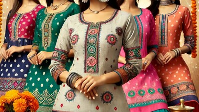 9 Days, 9 colours of Navratri: Your ultimate kurti guide for Navratri is here! (AI Generated ) 9 Days, 9 colours of Navratri: Your ultimate kurti guide for Navratri is here! (AI Generated )