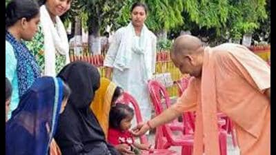 A significant number of women attended the Janta Darshan, where CM Yogi patiently listened to their concerns (Sourced) A significant number of women attended the Janta Darshan, where CM Yogi patiently listened to their concerns (Sourced)