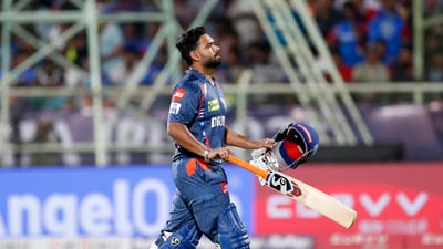 LSG captain Rishabh Pant walks back to the pavilion after being dismissed against Delhi Capitals (ANI) LSG captain Rishabh Pant walks back to the pavilion after being dismissed against Delhi Capitals (ANI)