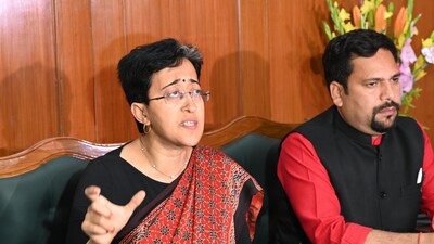 AAP leader Atishi during a press conference. (Arvind Yadav/Hindustan Times) AAP leader Atishi during a press conference. (Arvind Yadav/Hindustan Times)