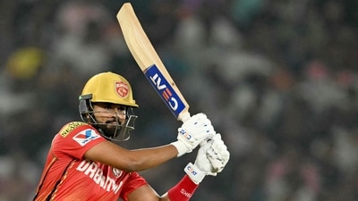 Punjab Kings' captain Shreyas Iyer plays a shot against Gujarat Titans (AFP) Punjab Kings' captain Shreyas Iyer plays a shot against Gujarat Titans (AFP)