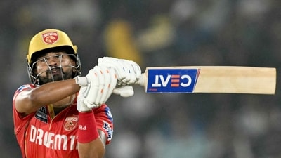 Shreyas Iyer plays a shot during the Indian Premier League (IPL) Twenty20 cricket match between Gujarat Titans and Punjab Kings (AFP) Shreyas Iyer plays a shot during the Indian Premier League (IPL) Twenty20 cricket match between Gujarat Titans and Punjab Kings (AFP)