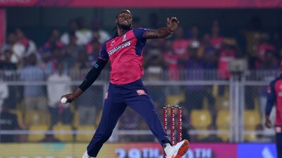Rajasthan Royals' Jofra Archer in action (REUTERS)
