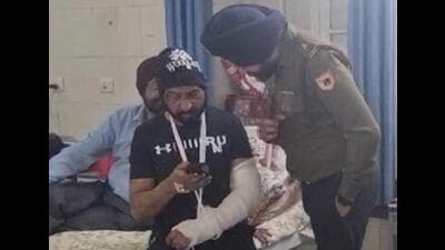 Colonel Pushpinder Singh Bath is recuperating at his Patiala house after he was allegedly assaulted by Punjab Police personnel over a parking dispute on the intervening night of March 13 and 14. (HT file photo) Colonel Pushpinder Singh Bath is recuperating at his Patiala house after he was allegedly assaulted by Punjab Police personnel over a parking dispute on the intervening night of March 13 and 14. (HT file photo)